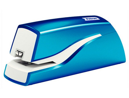 Agrafador Petrus Eletrico E-310 Wow Azul Metalizado Capacidadee 12 Folhas Usa Agrafos Nº 10