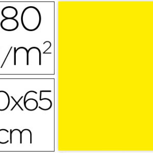 Cartolina 50X65 cm 180G/M2 Amarelo Limao Embalagem de 25 Folhas