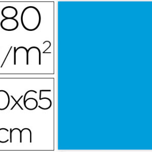 Cartolina 50X65 cm 180G/M2 Azul Turquesa Embalagem de 25 Folhas