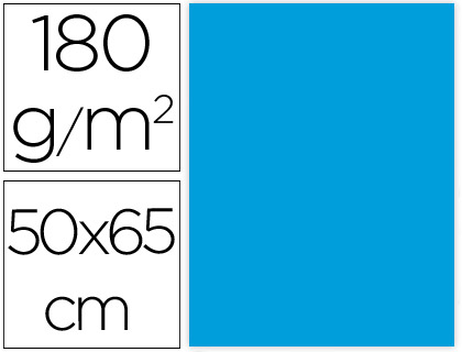 Cartolina 50X65 cm 180G/M2 Azul Turquesa Embalagem de 25 Folhas