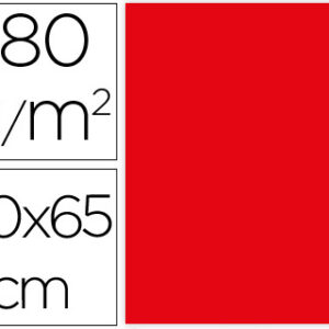 Cartolina 50X65 cm 180G/M2 Vermelho Embalagem de 25 Folhas