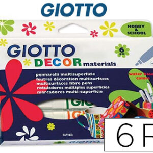 Marcador Giotto Decor Materials Caixa de 6 Cores Sortidas