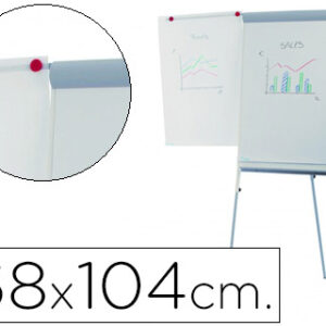Quadro Branco Rocada c/ Tripe p/ Conferencias Magnetico Lacado Braco Extensivel 68X104 cm