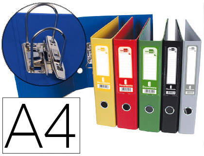 Pasta de Arquivo de Alavanca A4 Forrado PVC c/ Rado Lombada 75mm Cores Sortidas Compressor