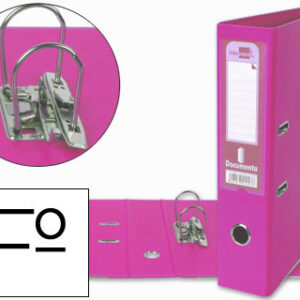 Pasta de Arquivo de Alavanca Folio Forrado PVC c/ Rado Lombada 75mm Rosa