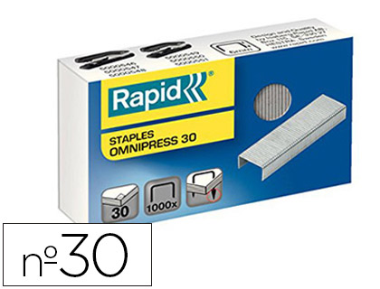 Agrafos Rapid Omnipress 30 Caixa de 1000 Unidades Galvanizados