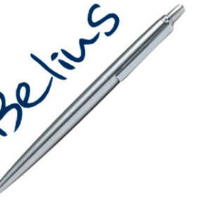 Caneta Belius Atom Steel Retratil 1,0 mm Tinta Azul