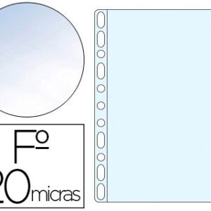 Bolsa Catalogo Q-Connect Folio 120 Microns Cristal (10 Unidades)