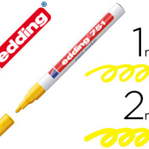 Marcador Edding Ponta Fibra 751 Amarelo Ponta Redonda 1-2 mm