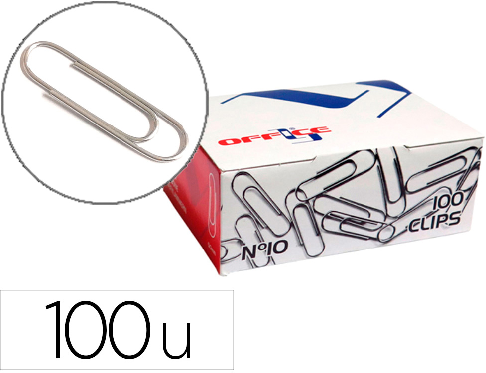 Clips Lismania L-Office Nº10 50 Mm Caixa De 100 Unidades