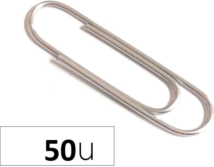 Pack 50x Clips Lismania L-Office Nº10 50 Mm