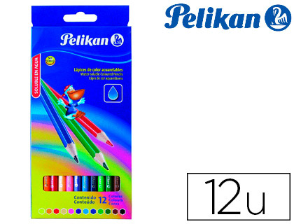 Estojo Pelikan de Cartão c/ 12 Lápis de Cores Aguarelaveis 3mm
