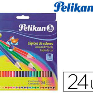 Estojo Pelikan de Cartão c/ 24 Lápis de Cores Hexagonais