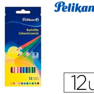 Estojo Pelikan de Cartão c/ 12 Lápis de Cores Hexagonais