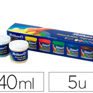 Pintura de Dedos Pelikan 40 ml Set de 5 Cores Sortidas