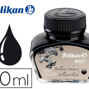 Tinta Pelikan 4001 , 30 ml Preto Brilhante