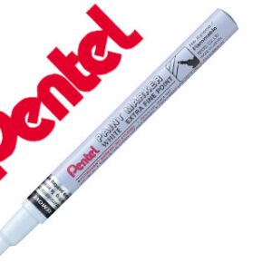 Marcador Pentel Permanente Mfp10-W Branco p/ Pinturas Decorativas Ponta Extra Fina
