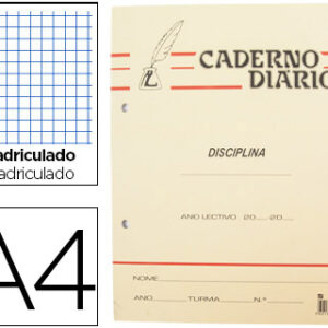 Caderno Diario Pena Quadriculado Agraf B5 40 Folhas - PAPETARGET