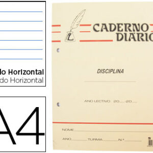 Caderno Diario Pena Pautado Agraf B5 40 Folhas - PAPETARGET