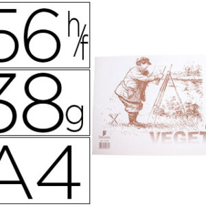 Bloco de Papel Vegetal Papelaria Fernandes Esquisso A4 38 Gr 56 Folhas