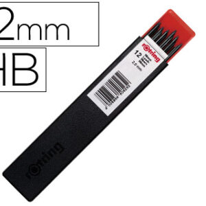 Minas Rotring Grafite 2 mm Hb Estojo de 12 Minas