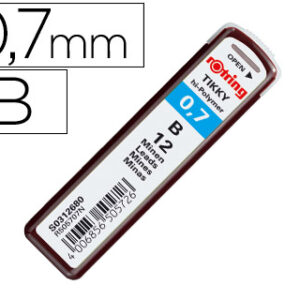Minas Rotring Grafite 0,7 mm B Estojo de 12 Minas