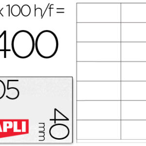 Etiquetas Adesivas Apli A4 105 X 40 mm