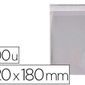 Bolsa Apli Polipropileno 120X180 mm Transparente Fecho Adesivo Embalagem de 100 Unidades