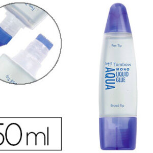 Cola Liquida Tombow Transparente Aqua Permanente c/ 2 Pontas 50 ml