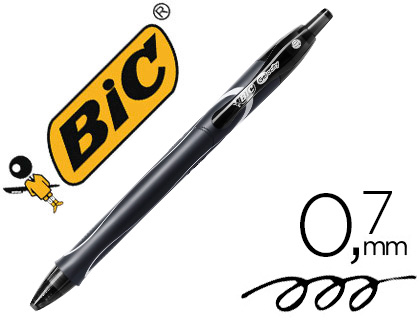 Caneta Bic Gelocity Quick Dry Retratil c/ Tinta Gel Preto Ponta de 0,7 mm