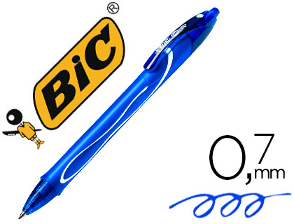 Caneta Bic Gelocity Quick Dry Retratil c/ Tinta Gel Azul Ponta de 0,7 mm