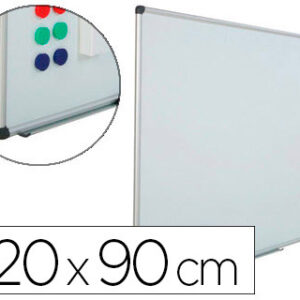 Quadro Branco Rocada Aco Vitrificado Magnetico Moldura Alum. Cantos PVC 120X90cm c/ Bandeja