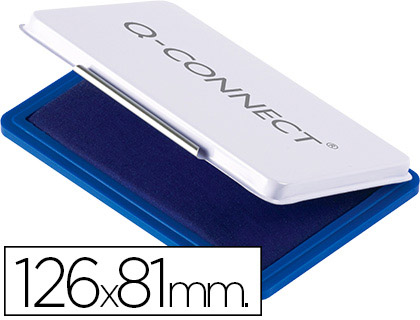 Almofada p/ Carimbo Q-Connect 126X81 mm Azul