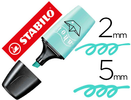 Marcador Stabilo Boss Mini Pastellove Toque de Turquesa
