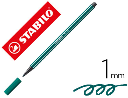 Marcador Stabilo Aguarelavel Pen 68 Azul Verdoso 1 mm