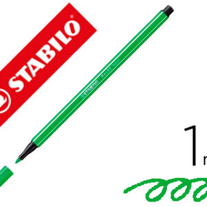 Marcador Stabilo Aguarelavel Pen 68 Verde Neon 1 mm