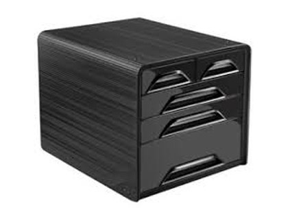 Blocos Classificadores de Secretaria Cep 5 Gavetas Mistos Preto/Preto 360X288X270 mm
