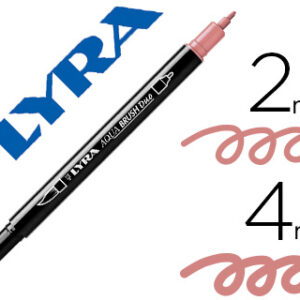 Marcador Lyra Aqua Brush Aguarelavel Dupla Ponta Fina e Pincel Rosa Carmin