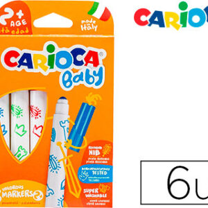 Marcador Carioca Baby 2 Anos Caixa 6 Cores Sortidas