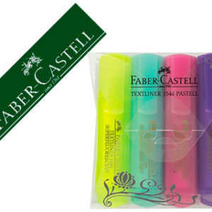 Marcador Fluorescente Faber-Castell 1546 Cor Pastel Estojo 4 Unidades Sortidas