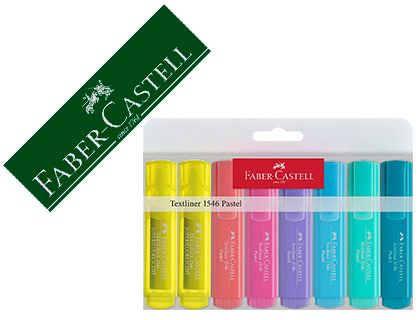 Marcador Fluorescente Faber-Castell 1546 Cor Pastel Estojo 8 Unidades Sortidas