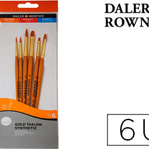 Pinceis Daler Rowney Simply Art Cabo Dourado Blister de 6 Unidades
