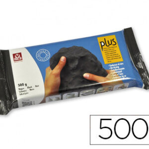 Argila Sio Plus p/ Modelar Preta de 500 Gr