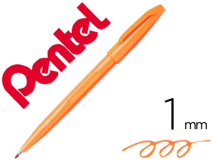 Caneta Pentel c/ Ponta de Fibra Sign Pen Laranja