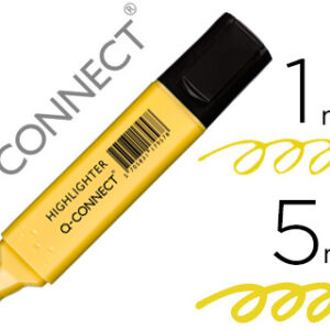 Marcador Q-Connect Fluorescente Pastel Amarelo Ponta Biselada