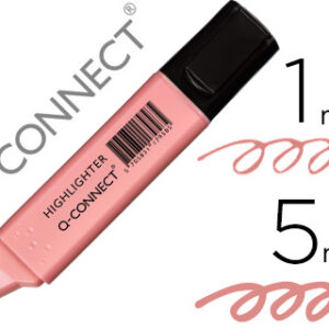 Marcador Q-Connect Fluorescente Pastel Rosa Ponta Biselada