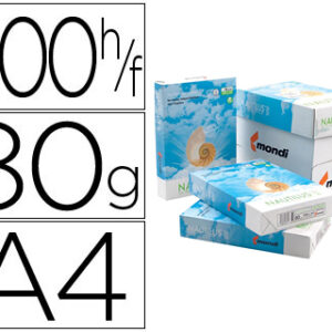 Papel Fotocopia Nautilus Superwhite 100% Reciclado Din A4 80 Gr (500 Folhas)