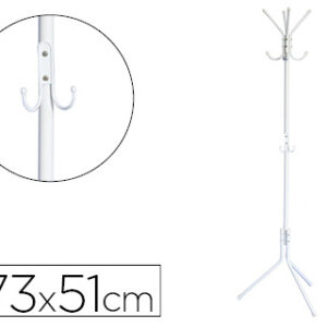 Cabide Q-Connect Metalico Branco 8 Suportes 173X51 cm