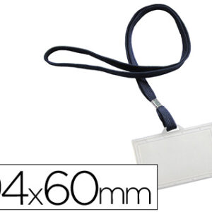 Identificador Q-Connect Kf17112 c/ Cordao Plano Azul e Abertura Lateral 94X60 mm