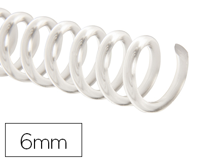Espiral Q-Connect Plastico Transparente 32 5:1 6mm 1,8mm